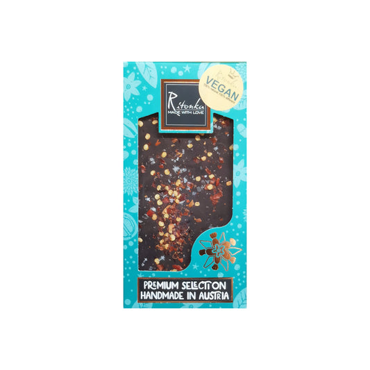 Ritonka premium - Chocolate negro, Chili, sal natural Salzburger, 95 g