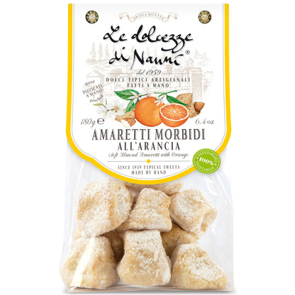 Amaretti morbidi  hecho a mano con naranja