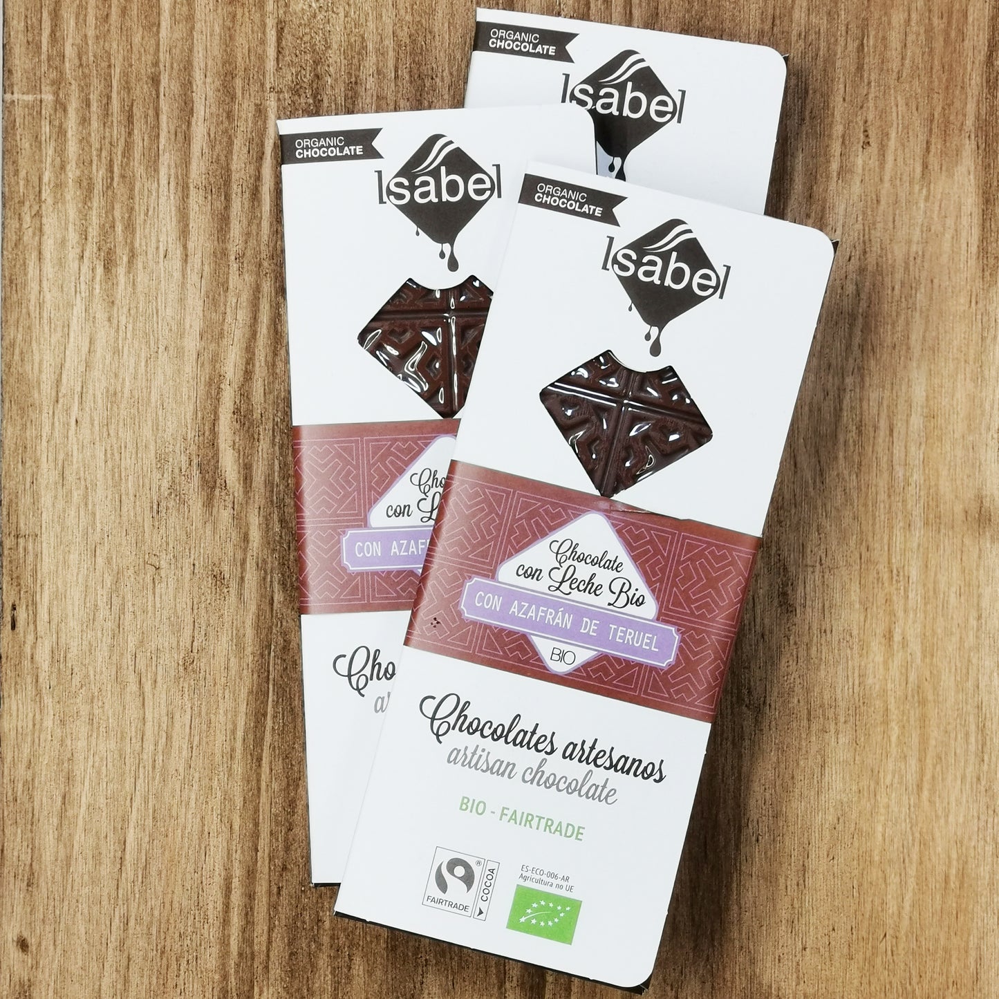 Tableta BIO Chocolate de Leche y AZAFRÁN de TERUEL