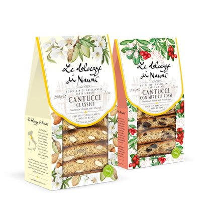 Cantucci con higos y almendras hechos a mano en, Italia Toscana